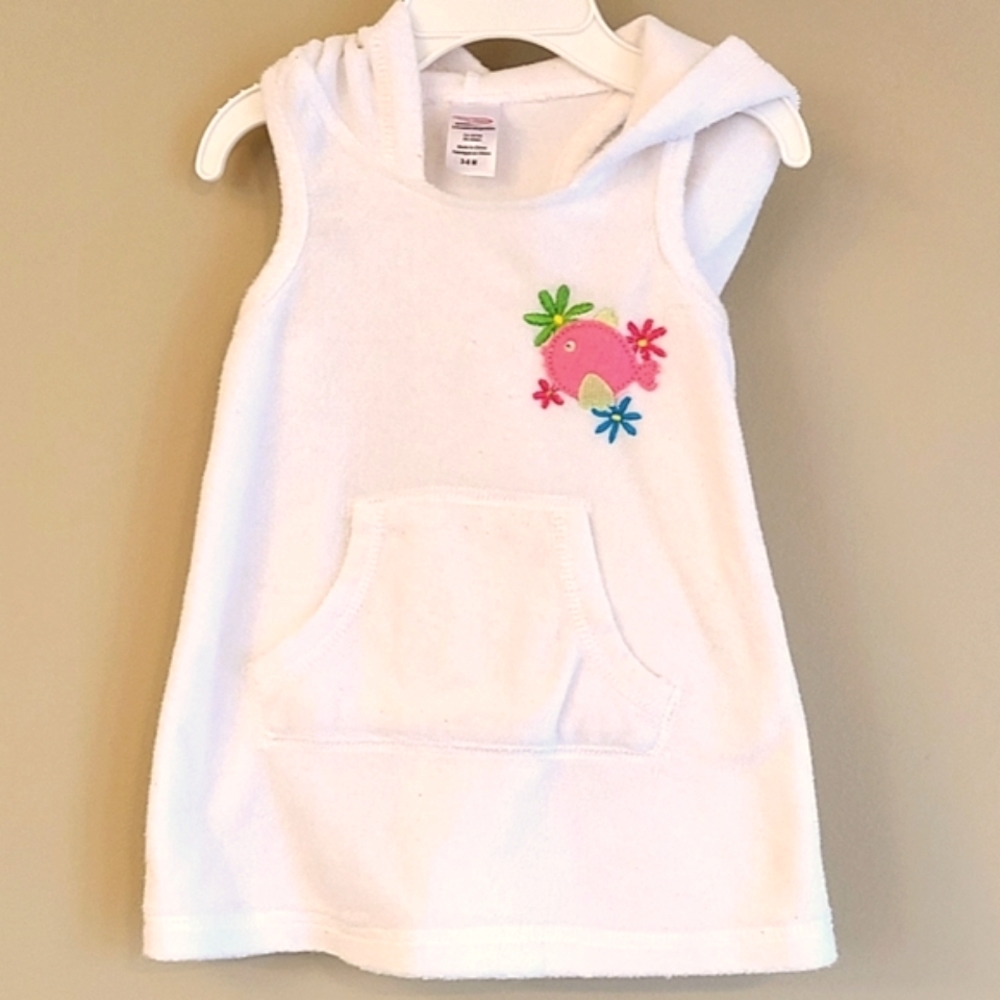 Little Tikes white terry coverup